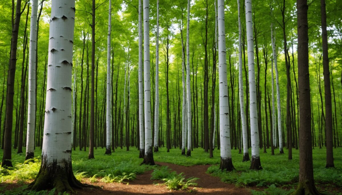 Découvrez les arbres au tronc blanc : espèces et caractéristiques