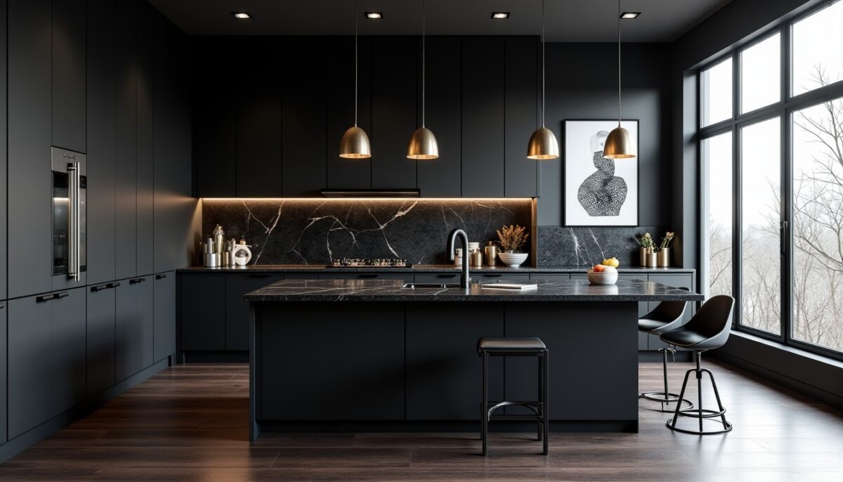 Les clés pour réussir l'aménagement d'une cuisine noire avec style et fonctionnalité
